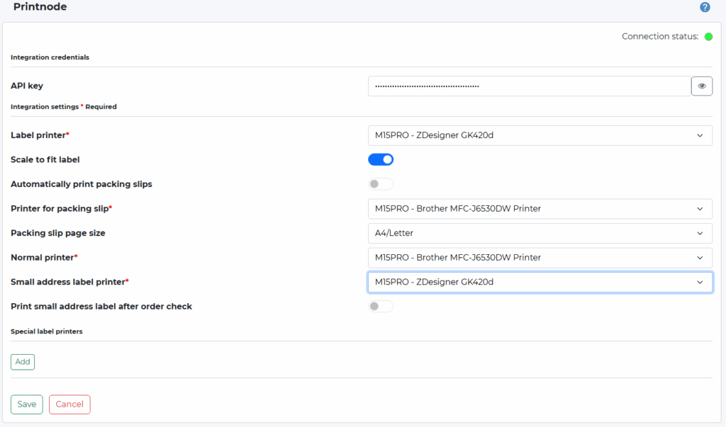 Shopify Printnode